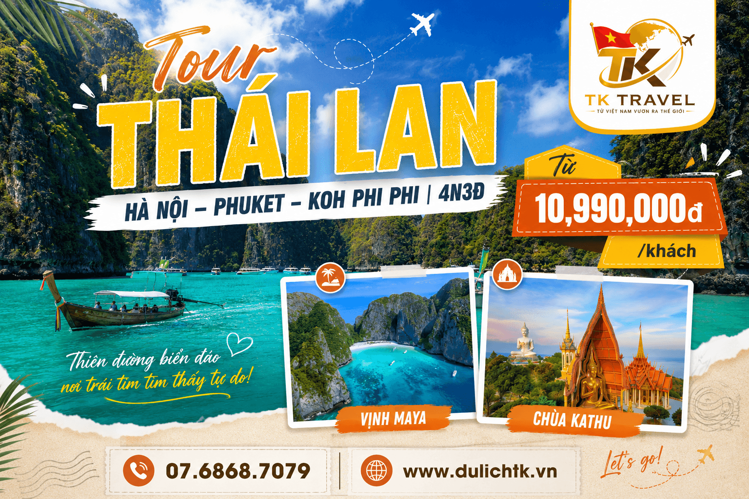 TOUR THÁI LAN | HÀ NỘI – PHUKET - KOH PHI PHI | 4N3Đ