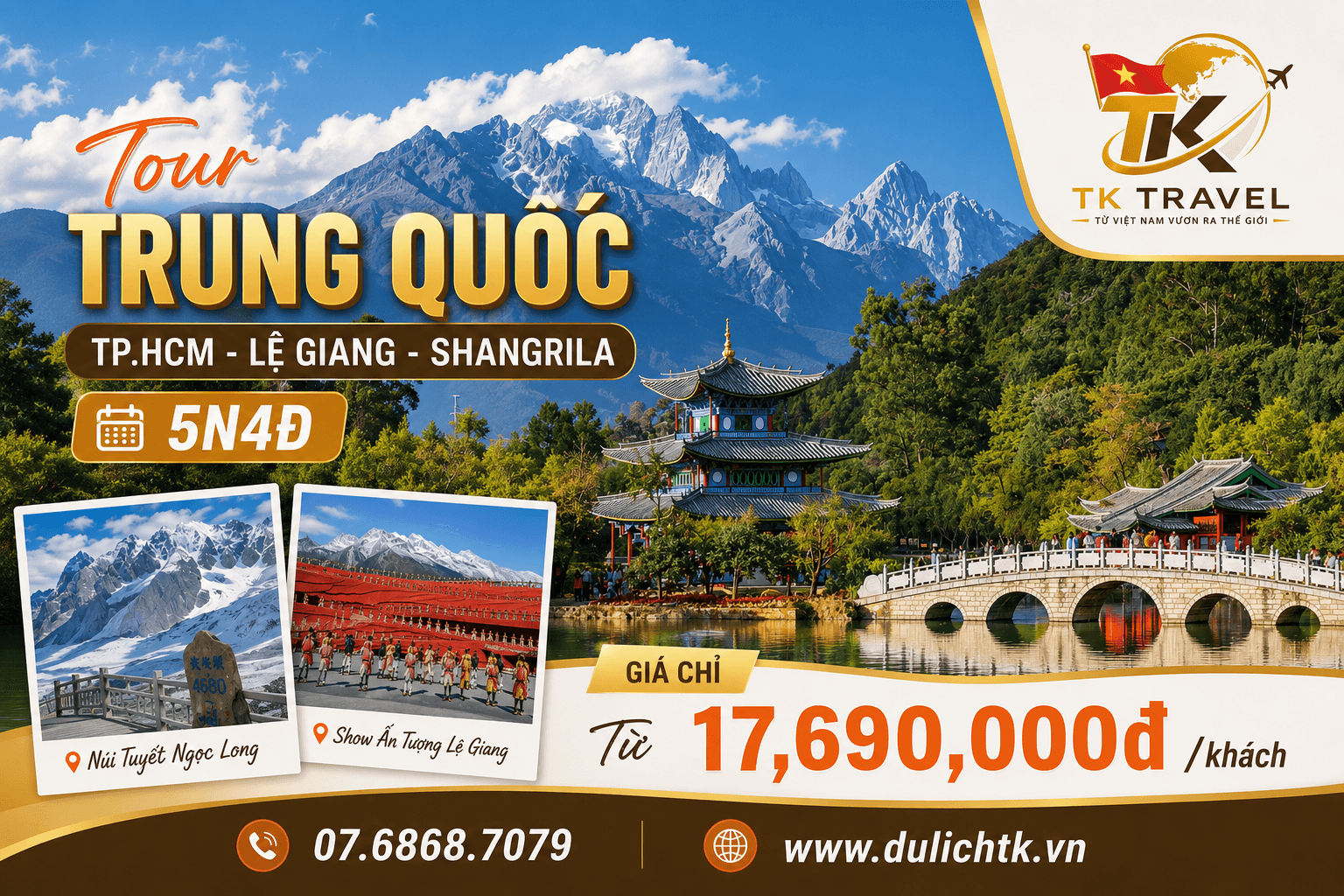 TOUR TRUNG QUỐC | TP.HCM - LỆ GIANG - SHANGRILA | 5N4Đ